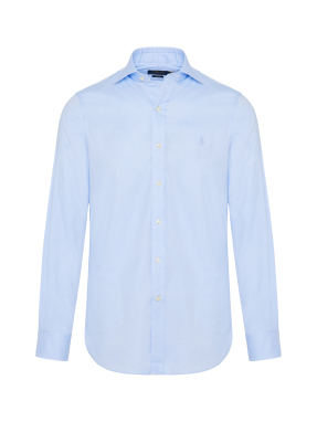 ΑΝΔΡΙΚΟ ΠΟΥΚΑΜΙΣΟ ΜΕ ΛΟΓΟΤΥΠΟ | Γαλάζιο UK 18