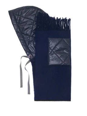 ΓΥΝΑΙΚΕΙΟ ΚΑΣΚΟΛ ΜΕ ΚΟΥΚΟΥΛΑ | Μπλε Σκούρο ONE SIZE