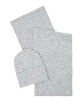 ΓΥΝΑΙΚΕΙΟ ΣΕΤ ΚΑΣΚΟΛ - ΣΚΟΥΦΟΣ | Γκρι ONE SIZE