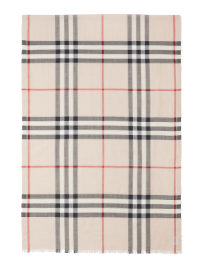 ΚΑΣΚΟΛ WIDE CHECK | Μπεζ ONE SIZE