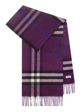 ΚΑΣΚΟΛ CHECK CASHMERE | Μωβ ONE SIZE