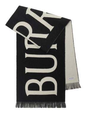 ΚΑΣΚΟΛ LOGO WOOL | Μαύρο ONE SIZE