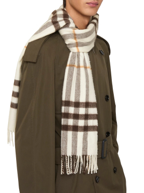 ΚΑΣΚΟΛ CHECK CASHMERE | Μπεζ ONE SIZE