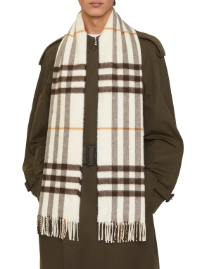 ΚΑΣΚΟΛ CHECK CASHMERE | Μπεζ ONE SIZE