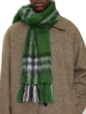 ΚΑΣΚΟΛ CHECK MOHAIR | Πράσινο ONE SIZE