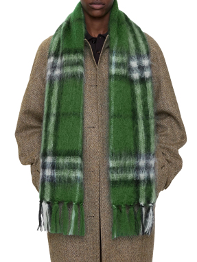 ΚΑΣΚΟΛ CHECK MOHAIR | Πράσινο ONE SIZE