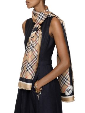 ΓΥΝΑΙΚΕΙΟ ΦΟΥΛΑΡΙ CHECK KNIGHT STAMP | Μπεζ ONE SIZE