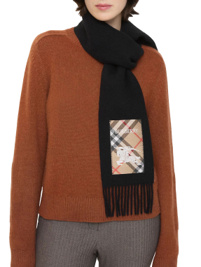 ΓΥΝΑΙΚΕΙΟ ΚΑΣΚΟΛ CHECK LABEL | Μαύρο ONE SIZE