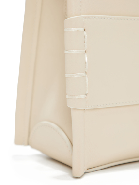 ΓΥΝΑΙΚΕΙΑ ΔΕΡΜΑΤΙΝΗ ΤΣΑΝΤΑ LOAFER | Εκρού