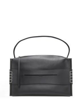 ΓΥΝΑΙΚΕΙΑ ΔΕΡΜΑΤΙΝΗ ΤΣΑΝΤΑ LARGE LOAFER | Μαύρο