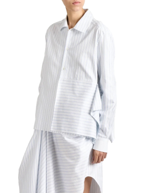 ΓΥΝΑΙΚΕΙΟ ΠΟΥΚΑΜΙΣΟ ASYMMETRIC DRAPED | Λευκό UK 10