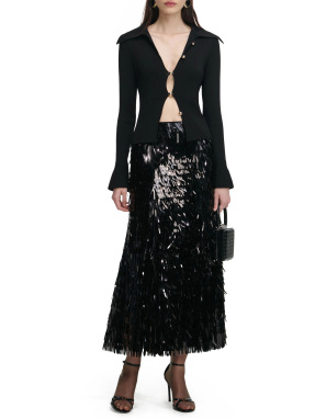 ΓΥΝΑΙΚΕΙΟ ΜΑΚΡΥΜΑΝΙΚΟ ΤΟΠ | Μαύρο L