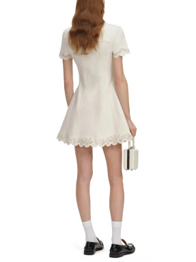 ΜΙΝΙ ΦΟΡΕΜΑ ΜΕ ΚΕΝΤΗΜΑΤΑ | Εκρού UK 12