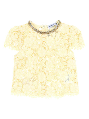 ΓΥΝΑΙΚΕΙΟ ΤΟΠ ΜΕ ΔΑΝΤΕΛΑ | Κίτρινο UK 14