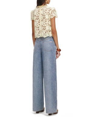 ΓΥΝΑΙΚΕΙΟ ΤΟΠ ΜΕ ΔΑΝΤΕΛΑ | Κίτρινο UK 14