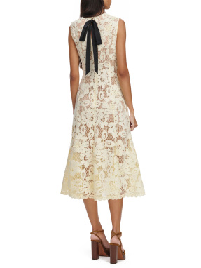 ΜΙΝΤΙ ΦΟΡΕΜΑ ΜΕ ΔΑΝΤΕΛΑ | Κίτρινο UK 14