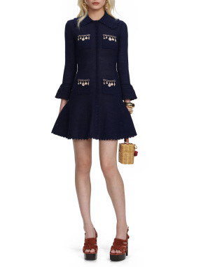 ΜΙΝΙ ΠΛΕΚΤΟ ΦΟΡΕΜΑ | Μπλε Σκούρο S