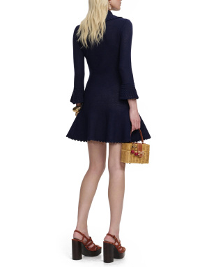 ΜΙΝΙ ΠΛΕΚΤΟ ΦΟΡΕΜΑ | Μπλε Σκούρο S