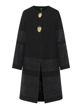 ΓΥΝΑΙΚΕΙΟ ΜΑΛΛΙΝΟ ΠΑΛΤΟ | Μαύρο EU 48