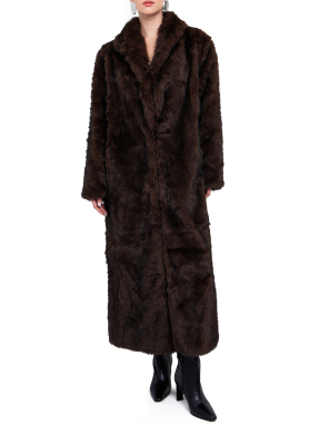 ΓΥΝΑΙΚΕΙΟ OVERSIZED ΓΟΥΝΙΝΟ ΠΑΛΤΟ | Καφέ ONE SIZE