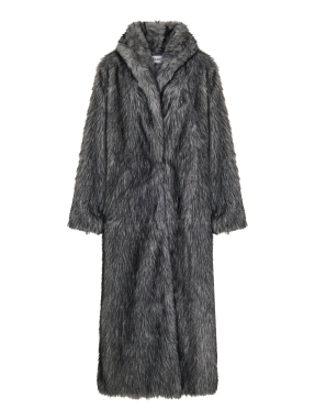 ΓΥΝΑΙΚΕΙΟ OVERSIZED ΓΟΥΝΙΝΟ ΠΑΛΤΟ | Γκρι ONE SIZE