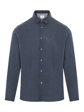 ΑΝΔΡΙΚΟ ΛΙΝΟ ΠΟΥΚΑΜΙΣΟ | Γκρι Σκούρο XL