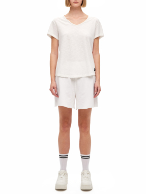 ΓΥΝΑΙΚΕΙΟ T-SHIRT ΜΕ V ΛΑΙΜΟΚΟΨΗ | Λευκό XS