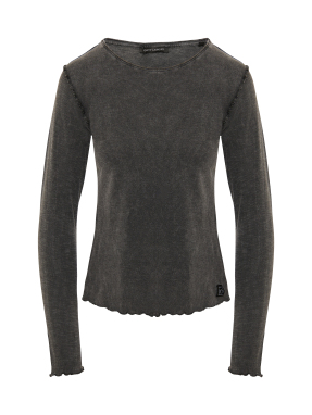 ΓΥΝΑΙΚΕΙΑ ΜΠΛΟΥΖΑ ΜΕ ΛΕΠΤΟΜΕΡΕΙΕΣ | Γκρι Σκούρο XS