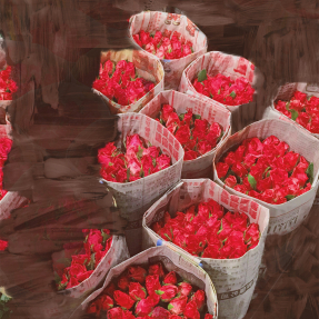 BURNING ROSE FRAGRANCED CANDLE | 240gr