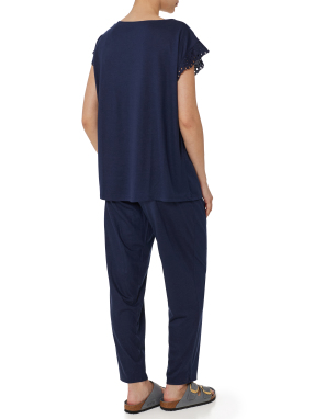 ΓΥΝΑΙΚΕΙΟ ΣΕΤ ΠΙΤΖΑΜΕΣ | Μπλε Σκούρο XS