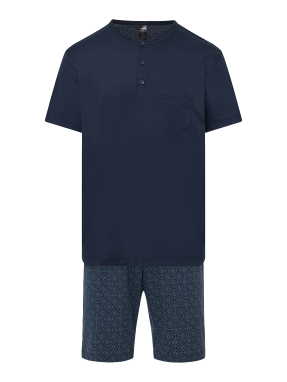 ΑΝΔΡΙΚΟ ΣΕΤ ΠΙΤΖΑΜΕΣ | Μπλε Σκούρο XXL