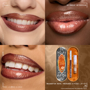BRIDGERTON ROYAL TREASURES 2-PIECE LIP KIT 6 | 6 Pout And About, Toffee Temptation