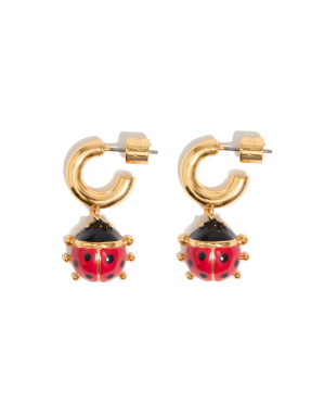 ΓΥΝΑΙΚΕΙΑ ΣΚΟΥΛΑΡΙΚΙΑ LADYBUG HOOP | Χρυσό ONE SIZE