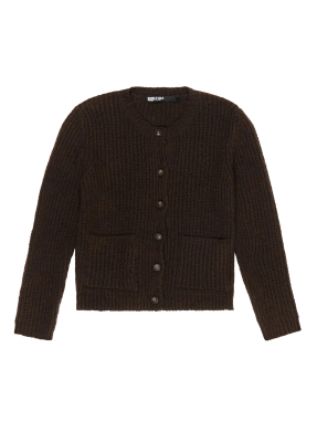 ΓΥΝΑΙΚΕΙΑ ΠΛΕΚΤΗ ΖΑΚΕΤΑ | Καφέ Σκούρο XS