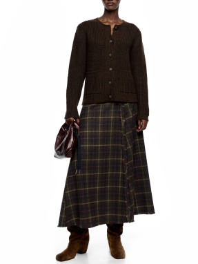 ΓΥΝΑΙΚΕΙΑ ΠΛΕΚΤΗ ΖΑΚΕΤΑ | Καφέ Σκούρο XS