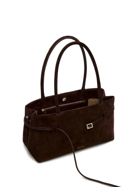 ΓΥΝΑΙΚΕΙΑ SUEDE ΤΣΑΝΤΑ ΩΜΟΥ EAST WEST LE CAMBON | Καφέ Σκούρο