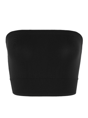 ΓΥΝΑΙΚΕΙΟ ΣΤΡΑΠΛΕΣ ΤΟΠ SEAMLESS | Μαύρο XS