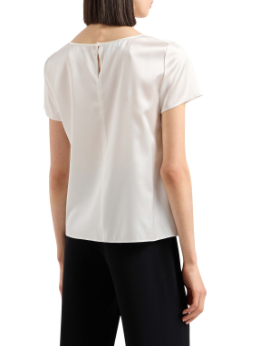 ΓΥΝΑΙΚΕΙΟ ΜΕΤΑΞΩΤΟ T-SHIRT | Λευκό IT 42