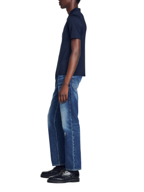 ΑΝΔΡΙΚΗ POLO ΜΠΛΟΥΖΑ ΜΕ ΦΕΡΜΟΥΑΡ | Μπλε Σκούρο XL