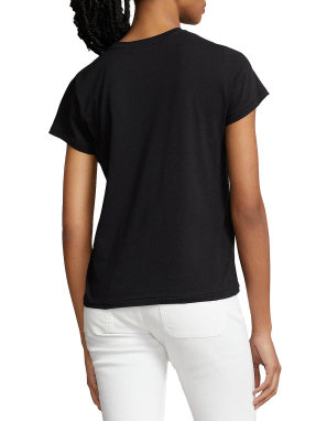 ΓΥΝΑΙΚΕΙΟ T-SHIRT ΜΕ ΛΟΓΟΤΥΠΟ | Μαύρο S