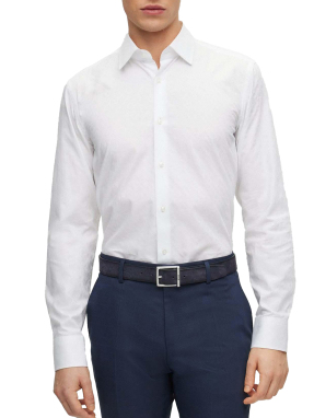 ΑΝΔΡΙΚΟ ΠΟΥΚΑΜΙΣΟ ΜΕ ΔΙΑΚΡΙΤΙΚΟ ΜΟΤΙΒΟ | Λευκό EU 43