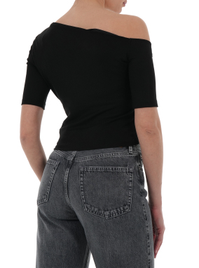 ΓΥΝΑΙΚΕΙΟ OFF SHOULDER T-SHIRT | Μαύρο M