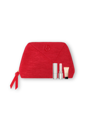 ARMANI MAKE UP ESSENTIALS RED POUCH