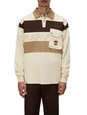 ΑΝΔΡΙΚΗ POLO ΜΠΛΟΥΖΑ E-BLOOM LS | Μπεζ XL