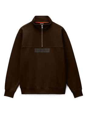 ΑΝΔΡΙΚΟ ΦΟΥΤΕΡ B-BOX LOGO HALF-ZIP | Καφέ  M