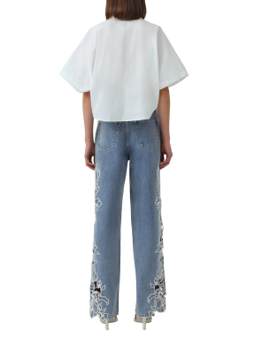 ΓΥΝΑΙΚΕΙΟ DENIM ΠΑΝΤΕΛΟΝΙ PORTER EMBROIDERED | Γαλάζιο 28