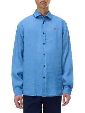 ΑΝΔΡΙΚΟ ΠΟΥΚΑΜΙΣΟ G-LINEN LS 1 | Γαλάζιο XXL
