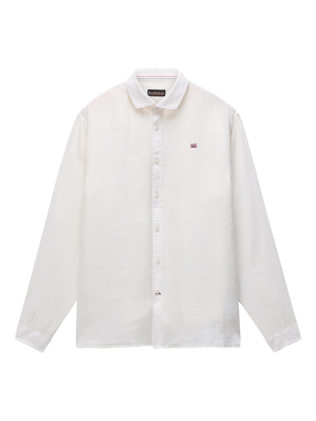 ΑΝΔΡΙΚΟ ΠΟΥΚΑΜΙΣΟ G-LINEN LS 1 | Λευκό XXL