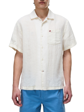 ΑΝΔΡΙΚΟ ΠΟΥΚΑΜΙΣΟ G-LINEN | Λευκό XXL