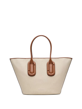 ΓΥΝΑΙΚΕΙΑ ΤΣΑΝΤΑ ΩΜΟΥ BABE TOTE IN CANVAS | Μπεζ